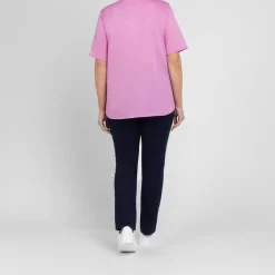 Sale Marina Rinaldi Cotton Jersey T-Shirt Rose Pink