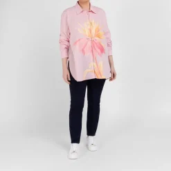 Online Marina Rinaldi Cotton Poplin Shirt Pink