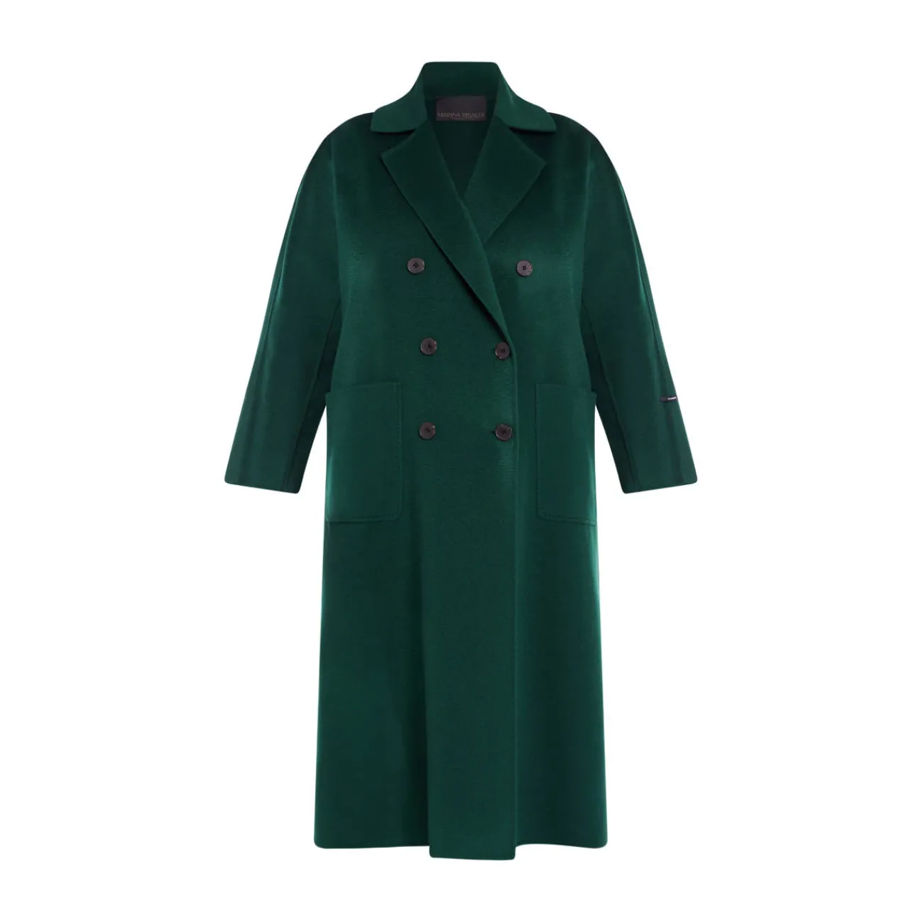 New Marina Rinaldi DOUBLE FACE WOOL COAT GREEN