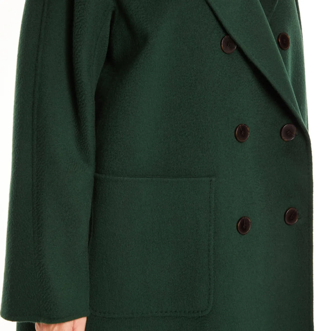 New Marina Rinaldi DOUBLE FACE WOOL COAT GREEN