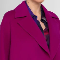 Online Marina Rinaldi Double Faced Wool Coat Cyclamen