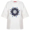 Clearance Marina Rinaldi Sport Marina Rinaldi Embroidered Jersey Sweatshirt Ivory