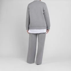 Online Marina Rinaldi Embroidered Jersey Bomber-Cut Jacket Grey