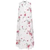 Discount Marina Rinaldi Floral Cotton Poplin Dress with Optional Sleeve White