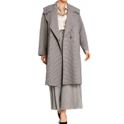 Clearance Marina Rinaldi Heritage Check Wool Coat