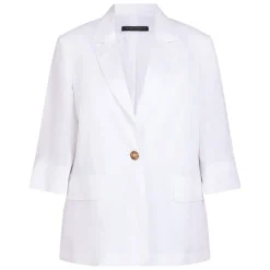 Fashion Marina Rinaldi Linen Blazer White