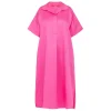 Hot Marina Rinaldi Sport Marina Rinaldi Linen Blend Dress Fuchsia