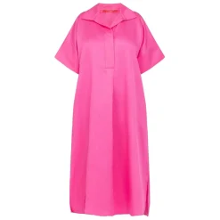 Hot Marina Rinaldi Sport Marina Rinaldi Linen Blend Dress Fuchsia