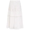 Online Marina Rinaldi Long Flounced Cotton Skirt Ivory