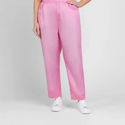 Discount Marina Rinaldi Lyocell Satin Trousers Rose Pink