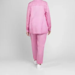 Outlet Marina Rinaldi Lyocell Satin Shirt Rose Pink