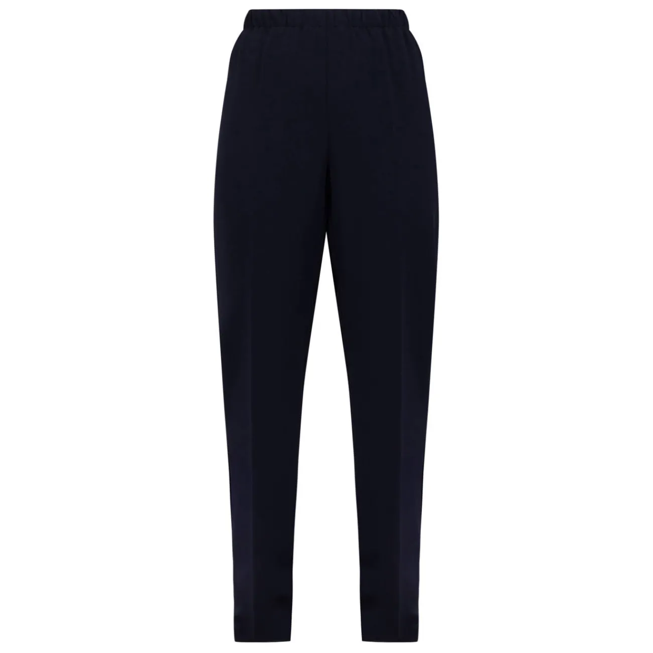 Online Marina Rinaldi NAVY PULL ON FRONT CREASE TROUSER