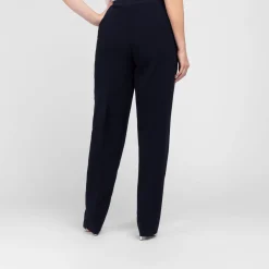 Online Marina Rinaldi NAVY PULL ON FRONT CREASE TROUSER