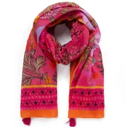 Discount Marina Rinaldi Printed Cotton Sarong Scarf Pink