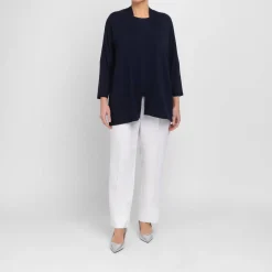 Sale Marina Rinaldi Pull on Triacetate Trouser White