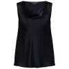 Online Marina Rinaldi Elegante Marina Rinaldi Silk Acetate Drape Vest Navy