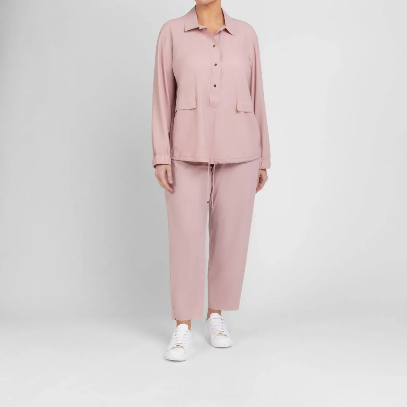 Outlet Persona by Marina Rinaldi Marina Rinaldi Technical Jersey Pull On Trousers Pink