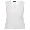 Outlet Marina Rinaldi Elegante Marina Rinaldi Triacetate Cady Top White Optional Sleeve