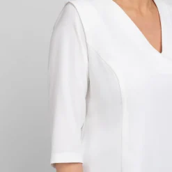 Outlet Marina Rinaldi Elegante Marina Rinaldi Triacetate Cady Top White Optional Sleeve