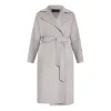 Outlet Marina Rinaldi Virgin Wool Coat Pearl Grey