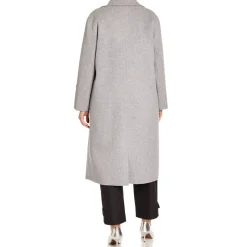 Outlet Marina Rinaldi Virgin Wool Coat Pearl Grey