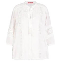 New Marina Rinaldi Sport Marina Rinaldi White Cotton Muslin Shirt
