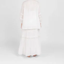 New Marina Rinaldi Sport Marina Rinaldi White Cotton Muslin Shirt