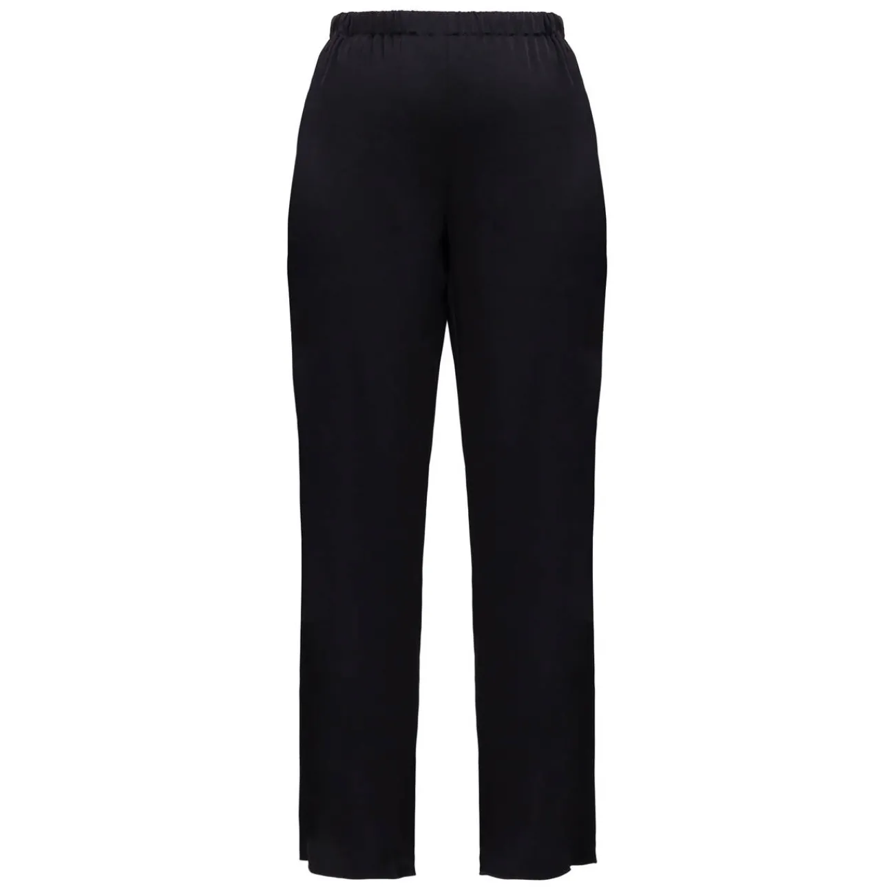 New Marina Rinaldi Elegante Marina Rinaldi Wide Leg Pull-On Satin Trousers Black