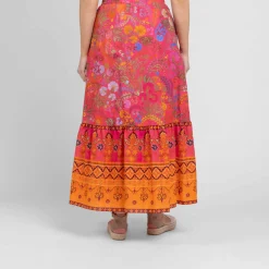 Fashion Marina Rinaldi Sport Marina Rinaldi Wildflower Maxi Skirt Hot Pink