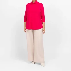 Clearance Godske Noen Jersey Roll-Neck Top Fuchsia