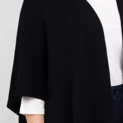 Clearance Godske Noen Knitted Fringed Cape Black