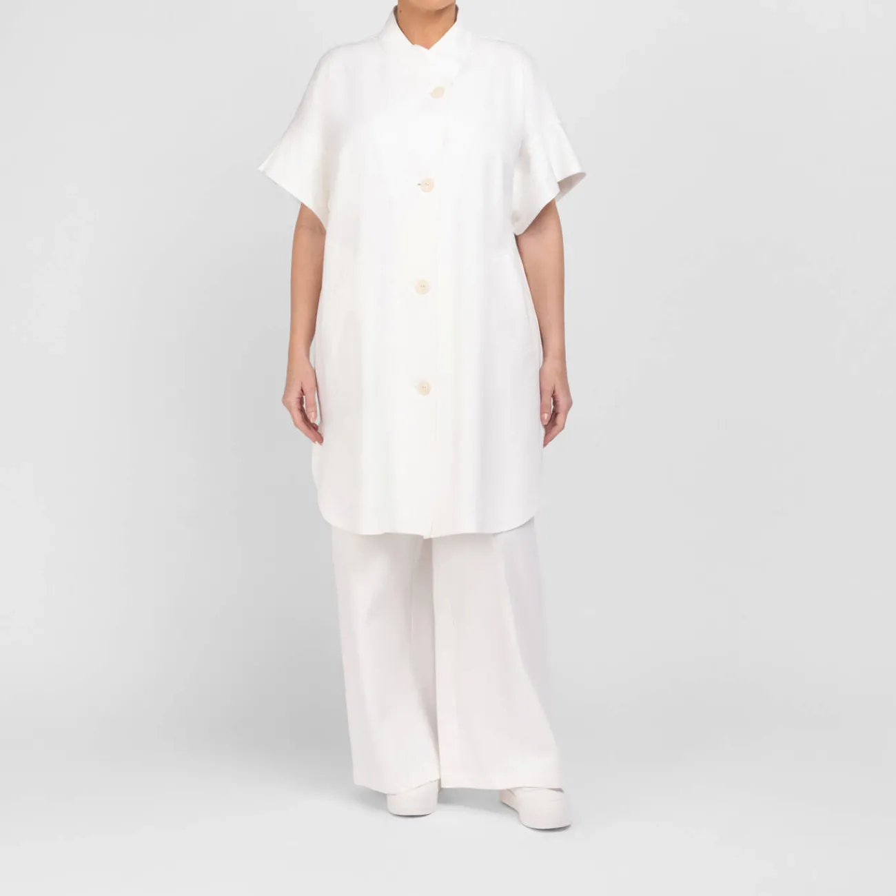 Outlet Godske Noen Long Short-Sleeved Jacket White