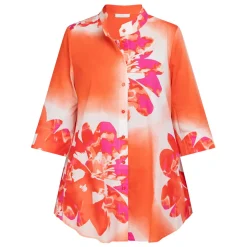 Fashion Godske Noen Poplin Printed Shirt Orange