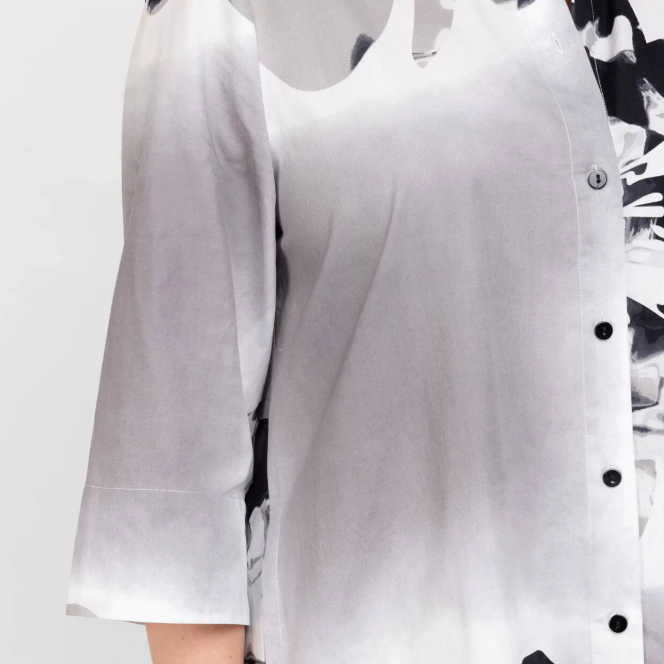 Best Godske Noen Poplin Printed Shirt Grey