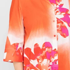 Fashion Godske Noen Poplin Printed Shirt Orange