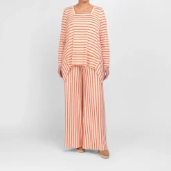New Godske Noen Stripe Trousers Coral