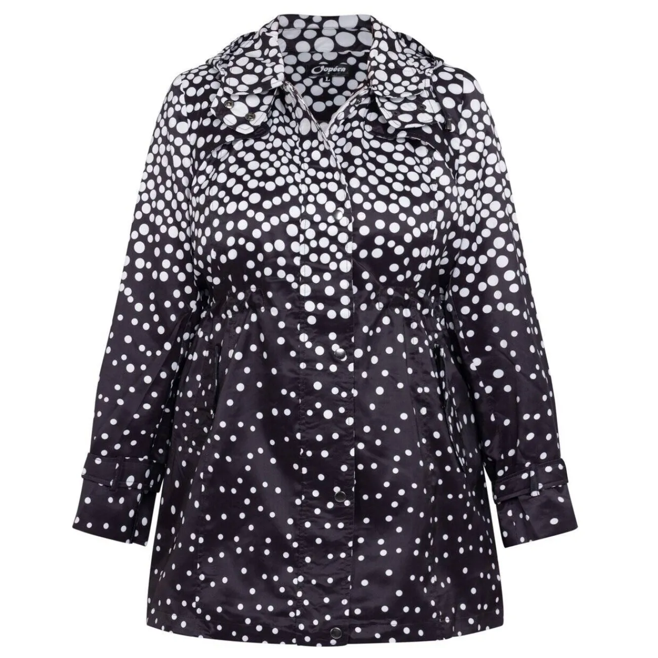 Outlet OOPERA Water Repellant Dot Jacket Black