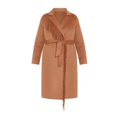 Fashion Persona by Marina Rinaldi WOOL BLEND FRINGE COAT