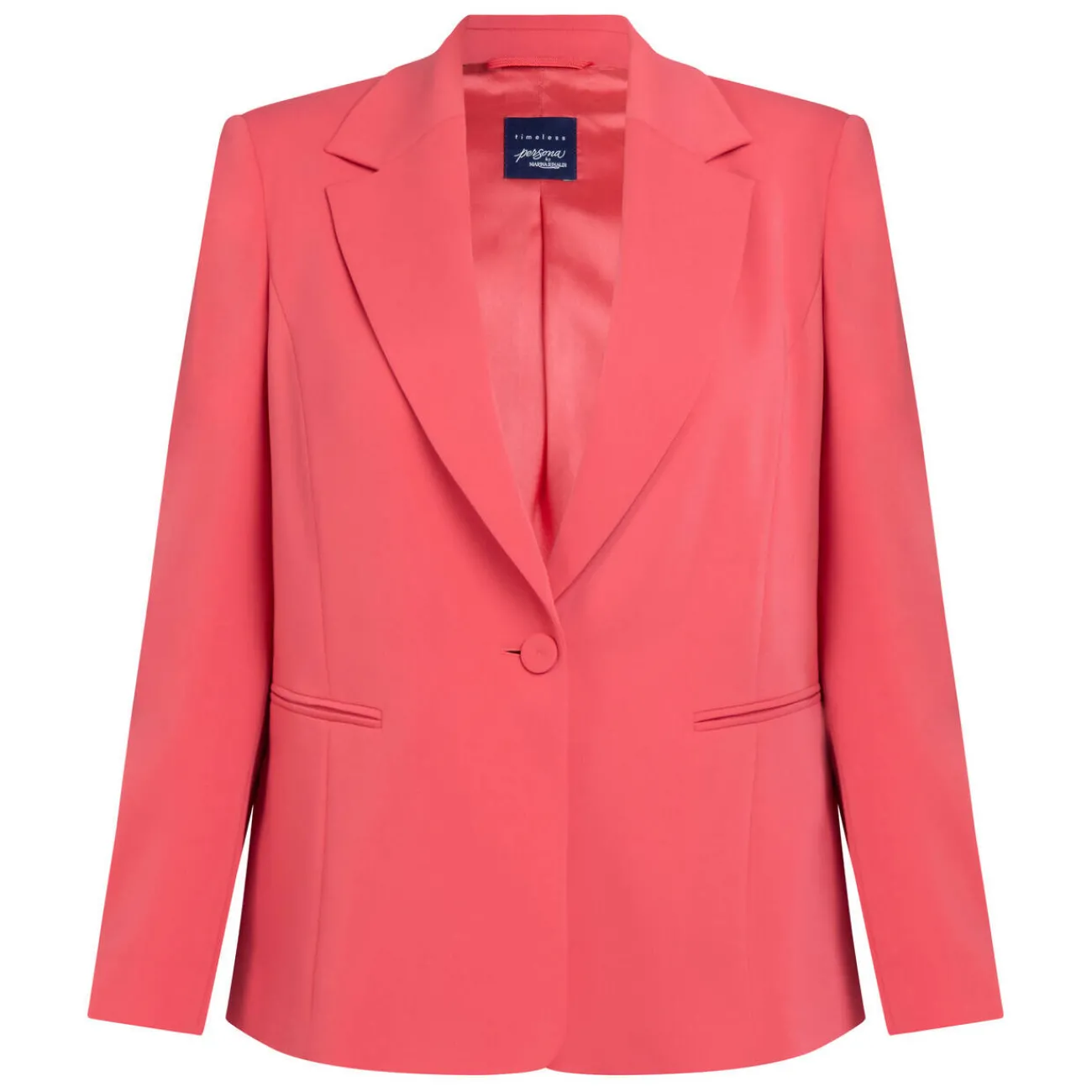 Sale Persona by Marina Rinaldi Stretch Cady Blazer Coral