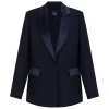 Outlet Persona by Marina Rinaldi Tuxedo Jacket Navy
