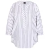 Best Persona by Marina Rinaldi Cotton Linen Tunic Blue Stripe