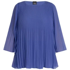Fashion Persona by Marina Rinaldi Pleated Tunic Cornflower Blue