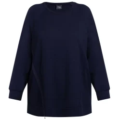 Discount Persona by Marina Rinaldi Jersey Zip Detail Tunic Navy