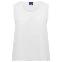Best Persona by Marina Rinaldi Silk Acetate Vest Optional Sleeve White