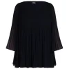 Best Persona by Marina Rinaldi Pleated Tunic Navy
