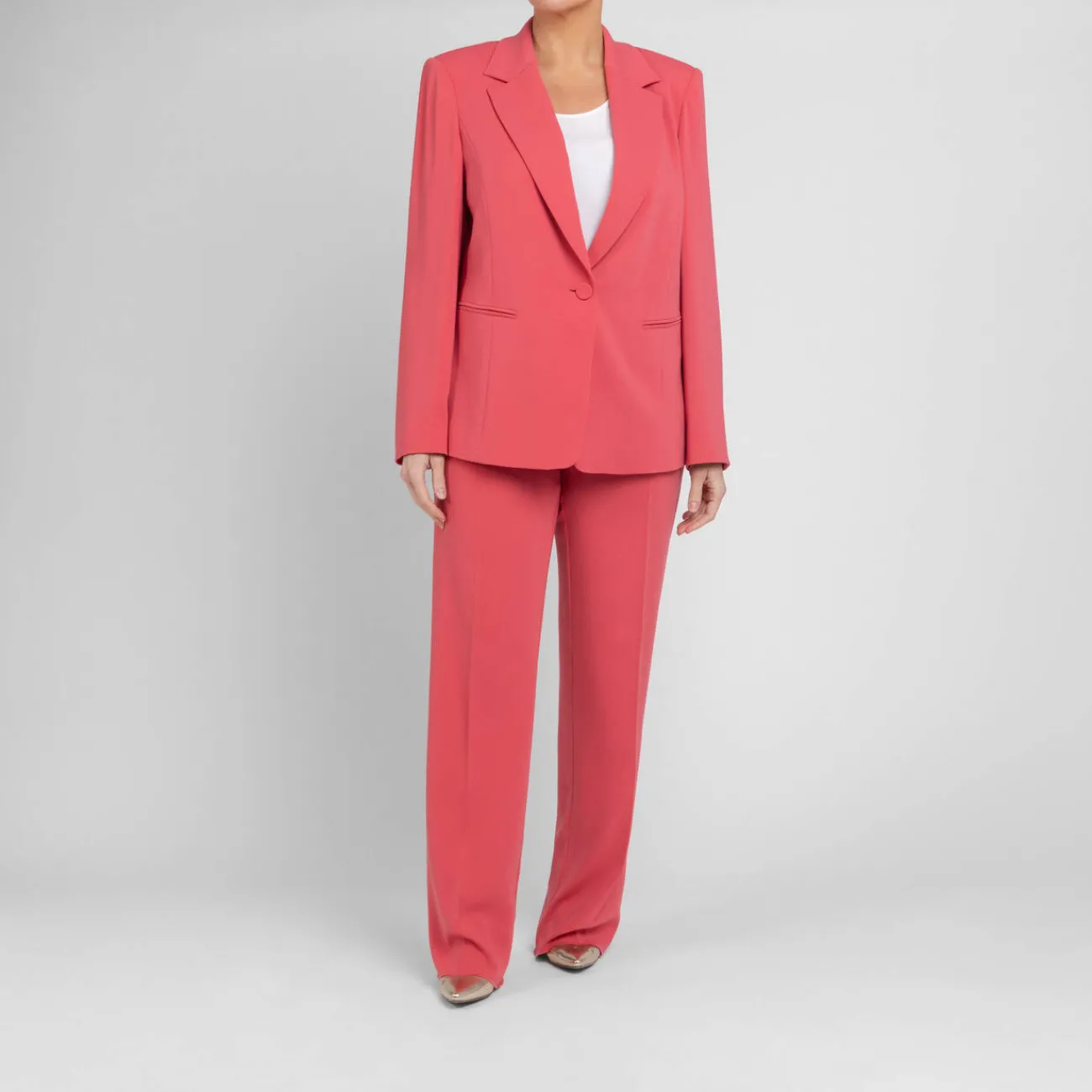 Sale Persona by Marina Rinaldi Stretch Cady Blazer Coral