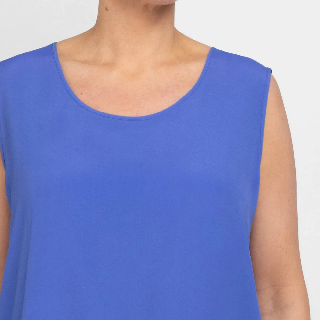 Clearance Persona by Marina Rinaldi Vest with Optional Sleeves Cornflower Blue
