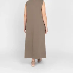 Outlet Persona by Marina Rinaldi Long Tencel Dress Khaki Green