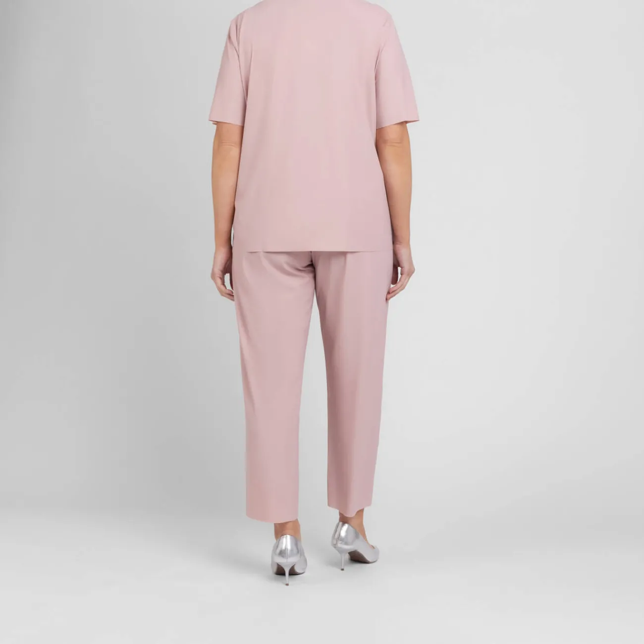 Best Persona by Marina Rinaldi Embellished Jersey T-Shirt Pink