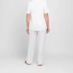 Fashion Persona by Marina Rinaldi Cotton Embroidered T-Shirt White
